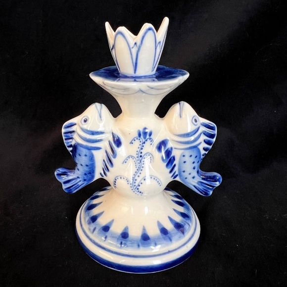 USSR Porcelain Candle Stick Holder & Boy Figurine - Picture 7 of 10